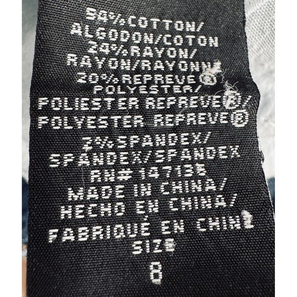 1822 Denim Skinny Ankle Jeans 8 (29x26.5) Blue Distressed Stretch Womens - Picture 6 of 11